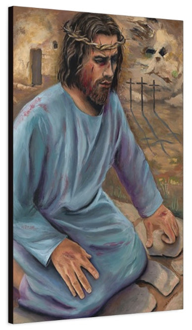Between the Cross and the Tomb Christian Art Canvas Prints Jesus Carrying the Cross by Candi Kloverstrom