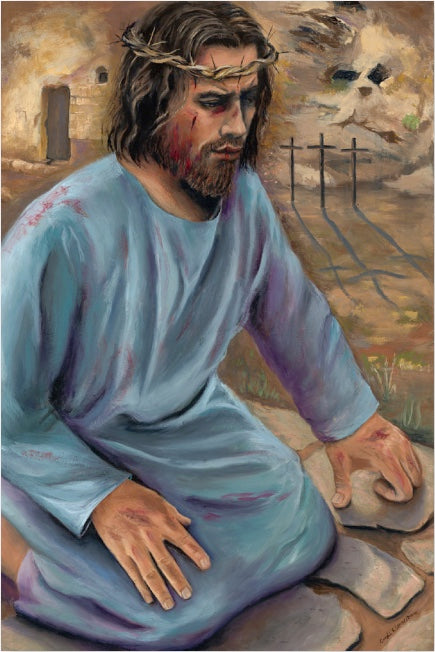 Between the Cross and the Tomb Christian Oil Painting And Art Prints Jesus Carrying the Cross by Candi Kloverstrom