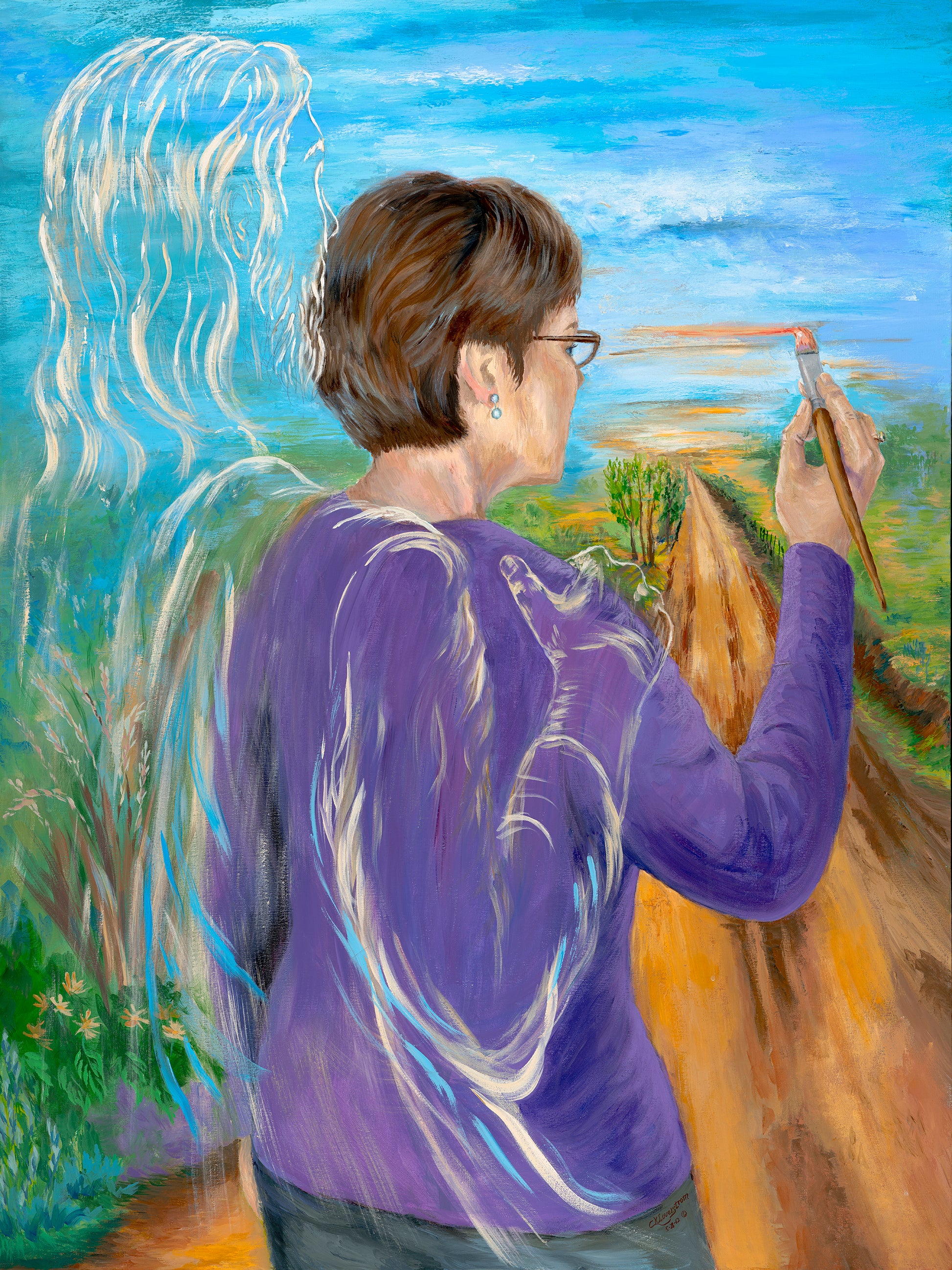 Christian Faith Original Art Painting And Art Prints He Has My Back Trusting God in Difficult Seasons by Candi Kloverstrom