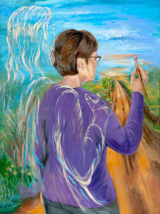 Christian Faith Original Art Painting And Art Prints He Has My Back Trusting God in Difficult Seasons by Candi Kloverstrom