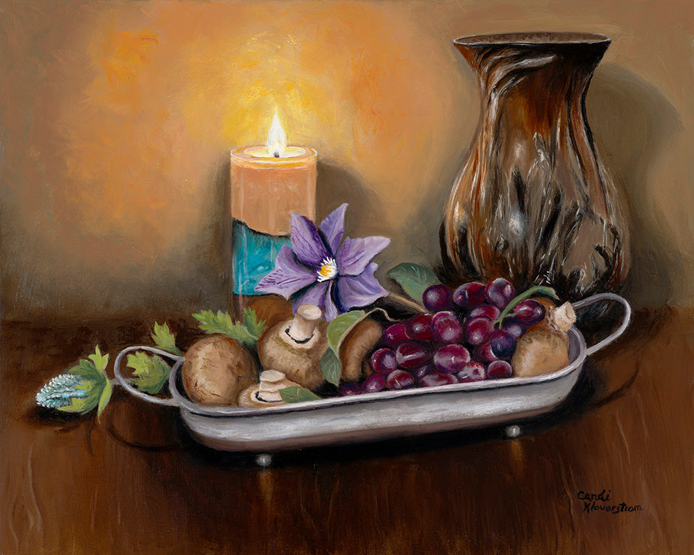 Flemish Still Life Original Oil Painting Classical Realism Artwork by Candi Kloverstrom