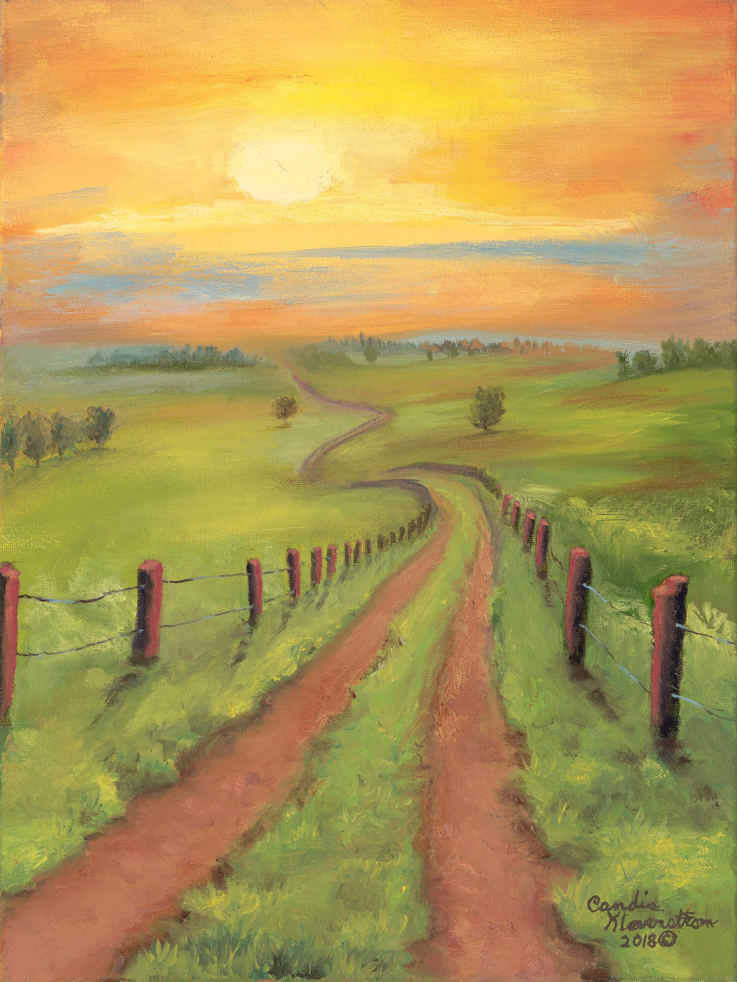 God’s Road Christian Oil Painting And Art Prints Faith Based Landscape Wall Art by Candi Kloverstrom