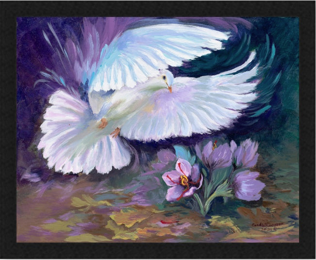 God’s Saffron Crocus Christian Framed Art Prints Faith Based Floral Wall Art