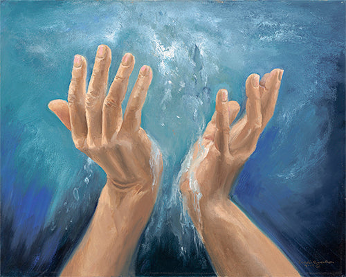 Living Water Christian Original Art Painting and Art Prints Spiritual Renewal Faith Based Wall Art by Candi Kloverstrom